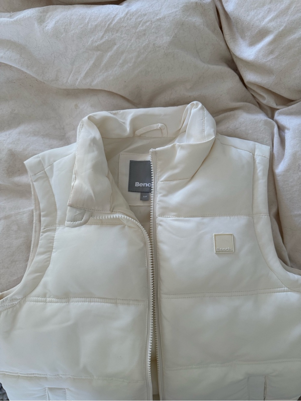 Bench Off-White Quilted Puffer Vest